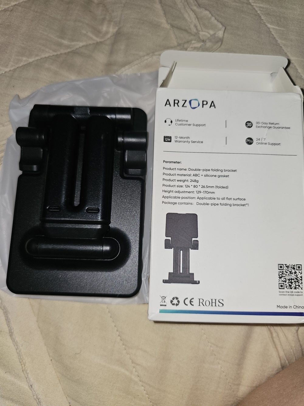 Arzopa Black Folding Phone & Tablet Stand